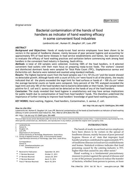 hand swab microbiological limits|Bacterial contamination of the hands of food handlers as indicator .
